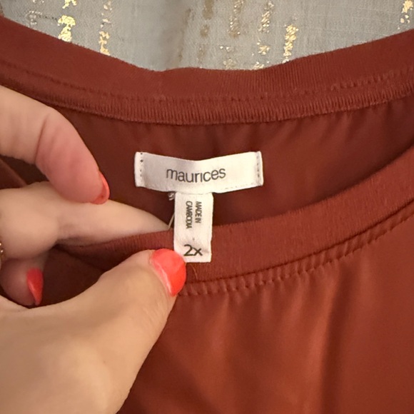 Maurices Rust Ruffled Sleeve Tank Top - Picture 2 of 5